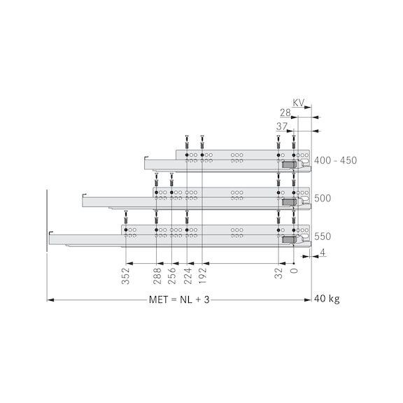 Zarge Vionaro H63 klare Form und 13 mm schlankes Design - ZARGSYS-VION-H63-SCHNEEWEISS-NL450MM