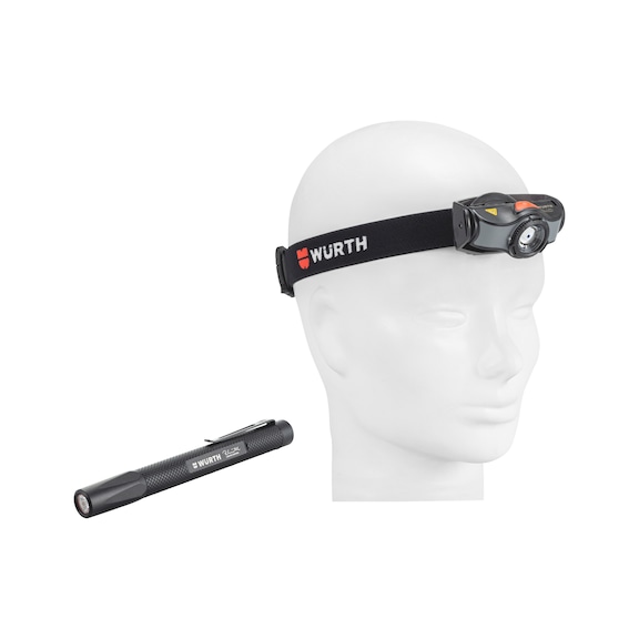 LED-Taschenlampe WTX2 und LED-Stirnleuchte Set RW