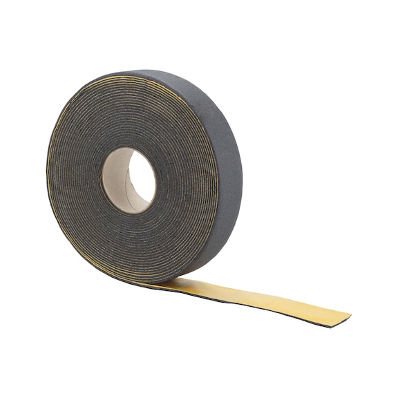 Natural rubber wrapping tape anthracite For FLEXEN<SUP>®</SUP> S2 rubber foam heat insulation - WRAPGTPE-HEATINGRBR-SA-50MMX15MX3MM