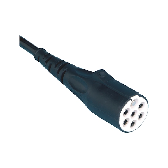 Spiral wire 7-pin 24V With plastic connector - ELSPRLCBL-SMALL-WTRPROF-S-7PIN-24V-3,5M