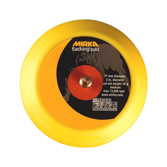 Adhesive backing pad, hook-and-loop disc Mirka medium sanding disc, without holes - BACKINPD-MIRKA-8294791311-77MM-1/4ZOMED