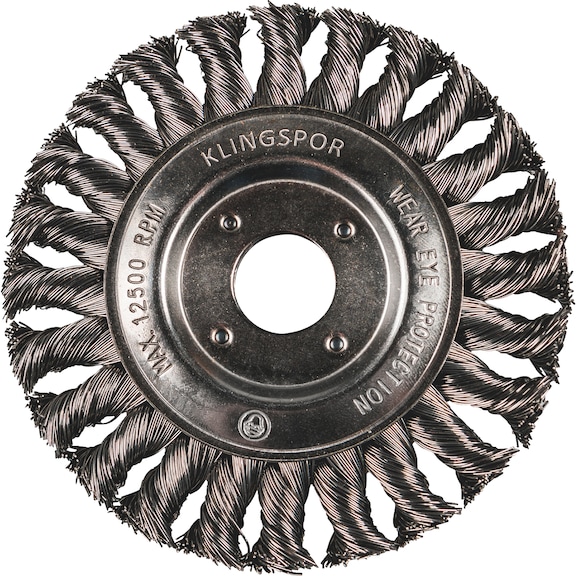 Wheel brush with braided wire BR 600 Z Klingspor - RDBRUSH-KLINGSPOR-358343-D125-STST