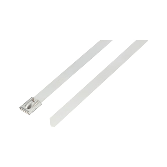 Cable ties, KBL INOX, AISI 304 stainless steel With ball seal