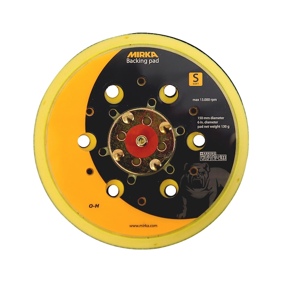 Adhesive backing pad, hook-and-loop disc Mirka soft abrasive disc with Abranet