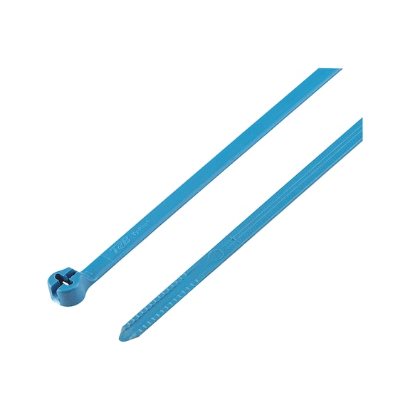 Cable tie KBL D PA blue Detectable with metal latch - CBLTIE-PLA-METLATCH-DET-PA-BLUE-4,8X361