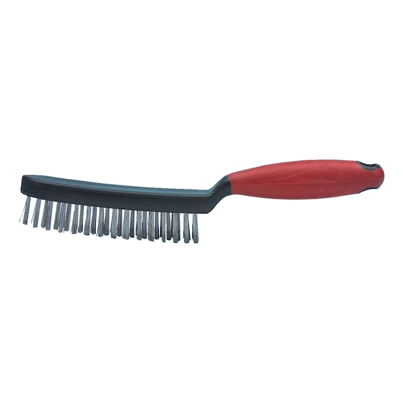 2-component hand brush With rust-free wires and 2-component handle - WREBRSH-2K-A2-3ROWS