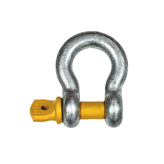 Bow shackle steel hot dip galvanized yellow pin