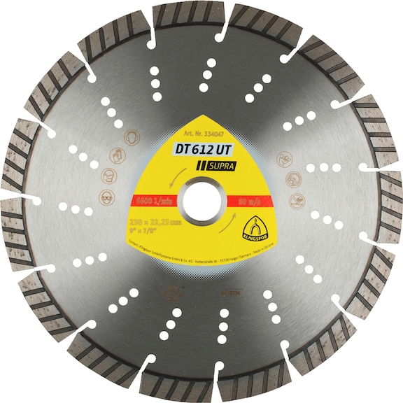 Diamond cutting disc Klingspor DT 612 UT Supra