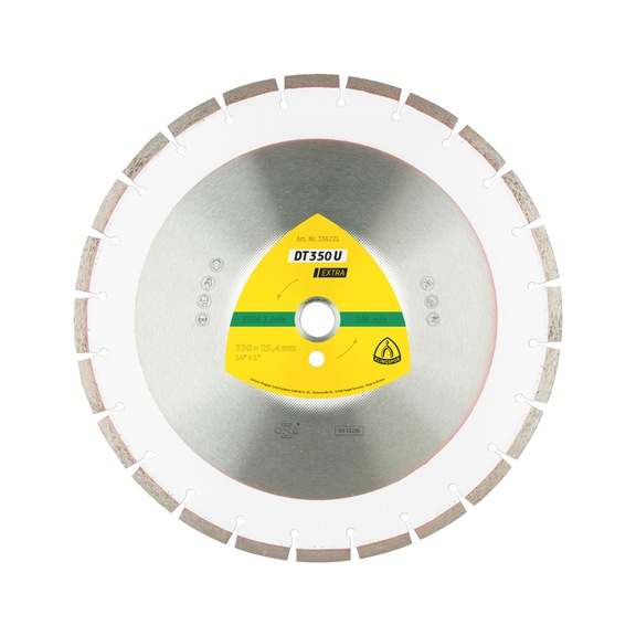 Diamond cutting disc Klingspor DT 350 U Extra - DIADDISC-KLINGSPOR-336223-10X2,8-D300