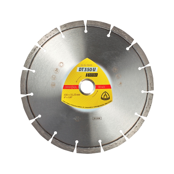 Diamond cutting disc Klingspor DT 350 U Extra - DIADDISC-KLINGSPOR-336219-10X2,6-D230