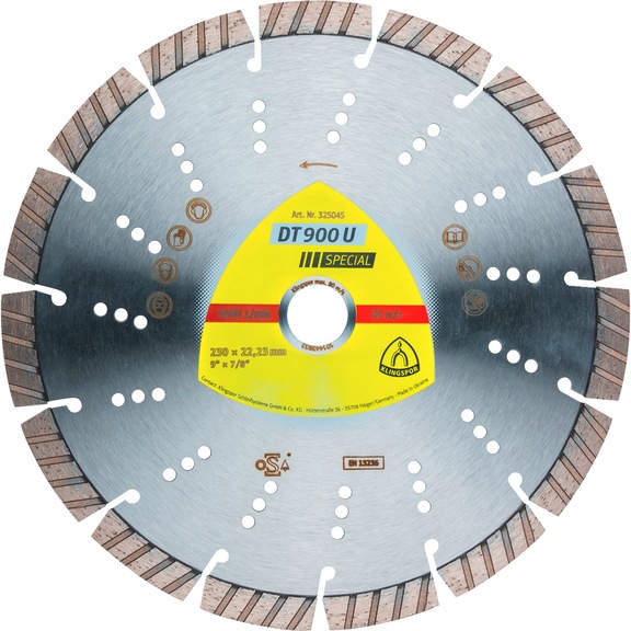 Diamond cutting disc Klingspor DT 900 U Special