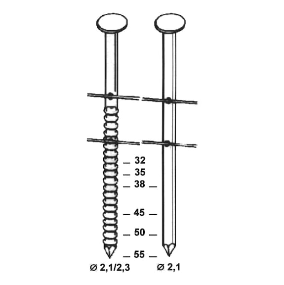 Pointes en rouleaux 16° (reliées par fil métallique)