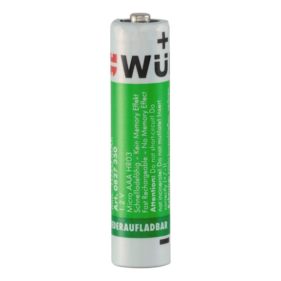 Pre-charged NiMH high-capacity rechargeable battery Pre-charged - BTRY-NIMH-MICRO-AAA-PRECHAR-1,2V-1100MAH
