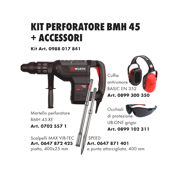 Kit perforatore BMH 45 con accessori