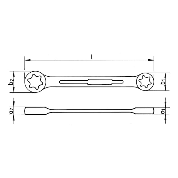 TX double box-end wrench - 2