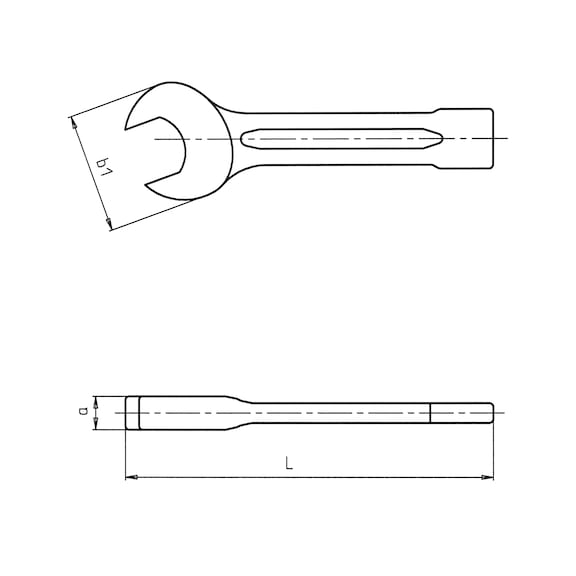 Open-end slugging wrench - 2