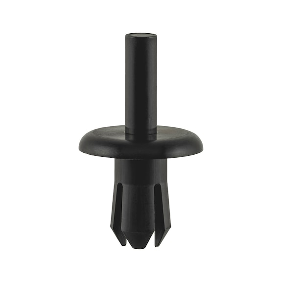 Plastic expanding rivet without cap, with multiple slits - EXPNDRRIV-MB-PLA-BLACK