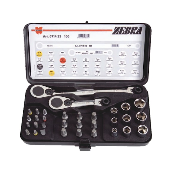 Double ring ratchet wrench set 32&nbsp;pieces - 1