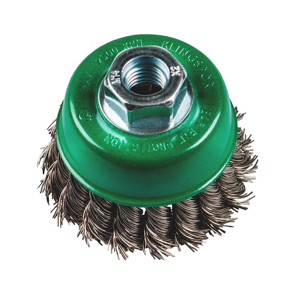 Wire cup brush, angle grinder Klingspor BT 600 Z - CUPBRUSH-KLINGSPOR-358340-D65-SST-M14