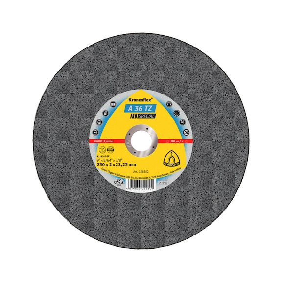 Cutting disc Klingspor A 36 TZ Special - CUTDSC-KLINGSPOR-136549-2X22,23MM-D115