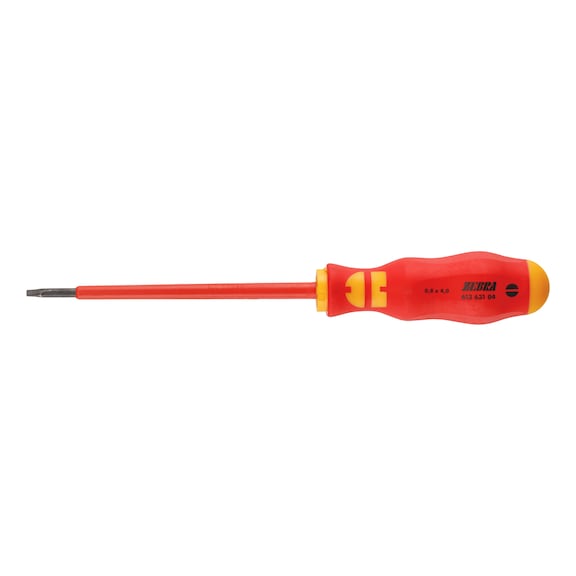 VDE screwdriver, flat slotted - SCRDRIV-VDE-SL-0,8X4X100