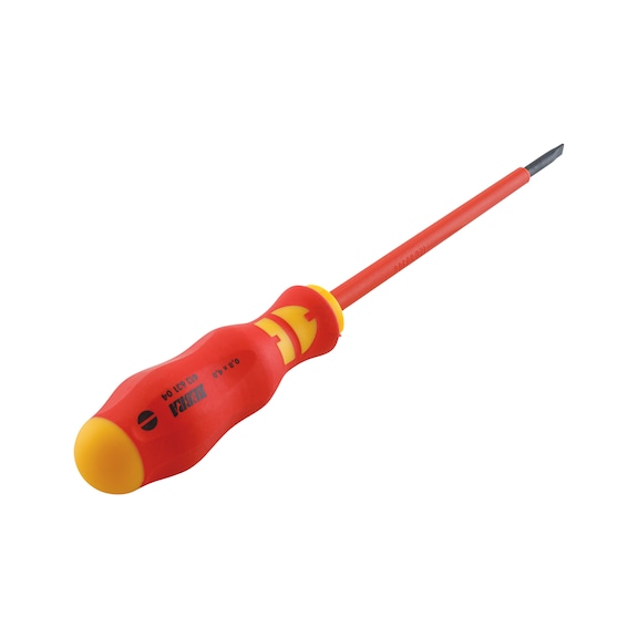 VDE screwdriver, flat slotted - SCRDRIV-VDE-SL-0,8X4X100