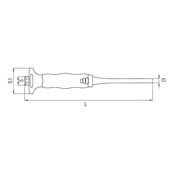 Stiftdorn Med 2-komponent plasthåndtag - 2