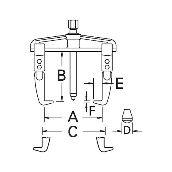 Twin leg external and internal puller Universal - 2