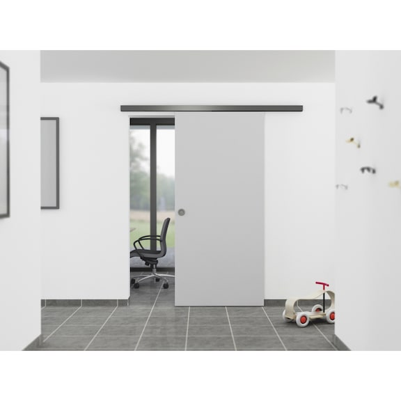 Zimmerschiebetürbeschlag-Set ABILIT 120-H für die Wandmontage bei Holztüren - 6