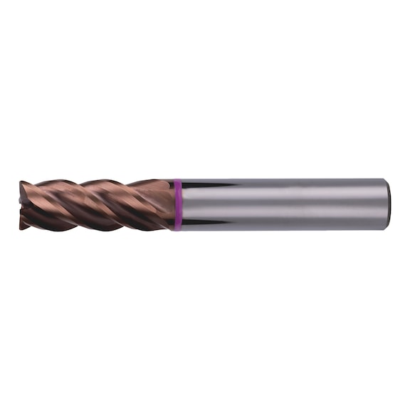 HPC+ end mill Turbo-Cut-Allround DIN 6527L, four blade, variable helix, long - 1