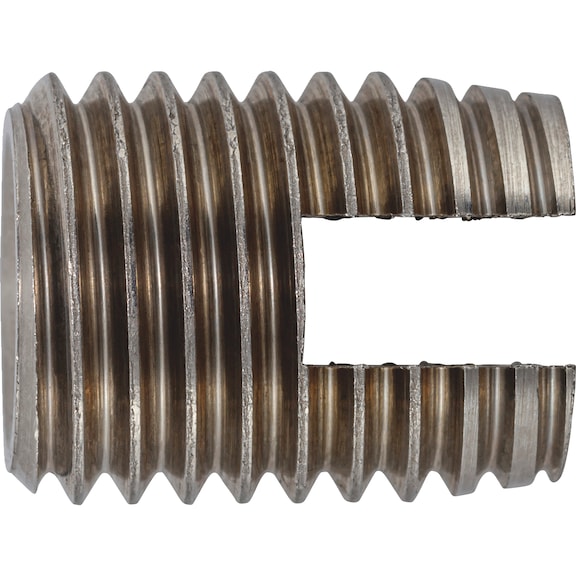 Thread insert w.cutting slot stainless steel plain - THRINRT-SLFCUT-SL-1.4305-M10