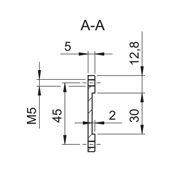 Montagegrundplatte für Türschließer - ZB-MONTAGEGRUNDPLATTE-TRSHL-GTS640