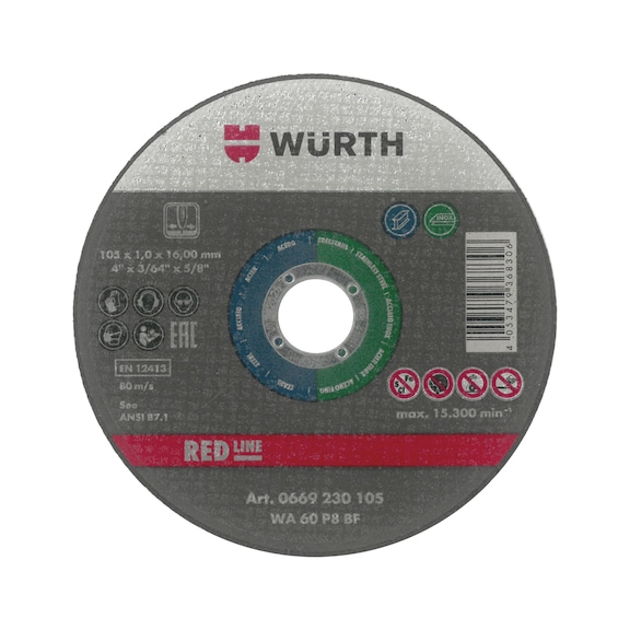 Cutting disc for stainless steel - CUTDISC-GREEN-A2-SR-TH1,0-BR16,0-D105MM