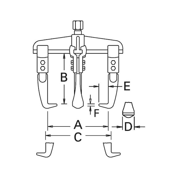 Universal three-arm external and internal extractor - 3