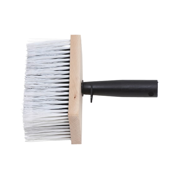 Economic paste brush With pure, light-coloured synthetic fibres and painted wood back