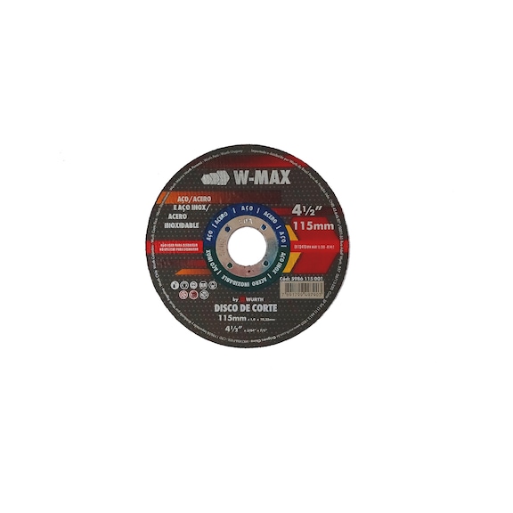 DISCO CORTE ACERO W-MAX RUSH 115X1,6X22