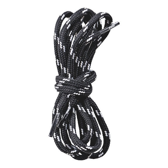 Shoelaces, recycled - SHOELACE RECYCLED BLACK/WHITE 90CM