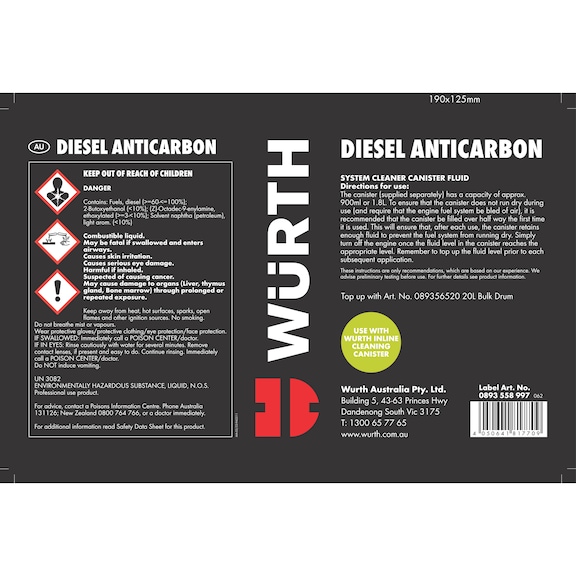 Decant bottle labels - LBL-F.ADDPROD-F.BTL-DIESELANTICARBON