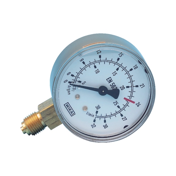 Druckminderer-Manometer nach DIN EN 562 / ISO 2503 - MANOM-DI-50VC-G1/4-O2/LG-200/315