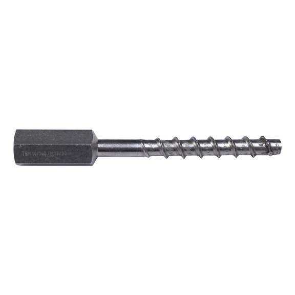 Concrete screw with female thread W-BS - CONCSCR-(W-BS/I)-A4-WS19-M12X30-10X105