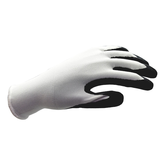 Protective glove polyester latex REDSTRIPE - PROTGLOV-KNIT-(PES LATX)-BLACK-SZ8