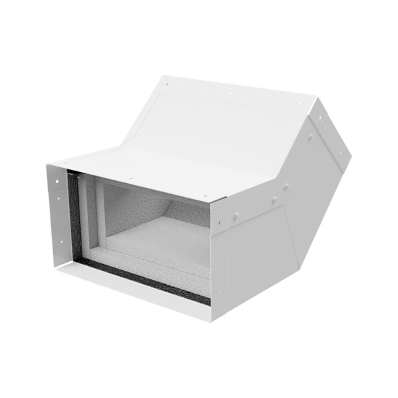 Fire protection duct inner corner E90 - AY-INCRN-FPDCT-E90-WHITE-1X45°-60X50