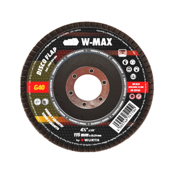 DISCO FLAP VD/GR W-MAX 115 FB F72 G40