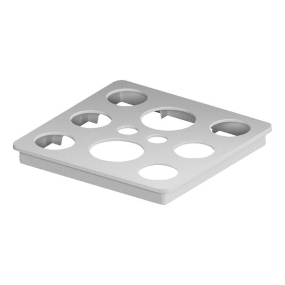 Lid for organiser box ADD Box - LID-ADD-BOX-PLA-P-1X1-HOLE-GREY