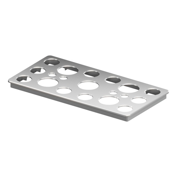 Lid for ADD Box organiser box - LID-ADD-BOX-PLA-P-2X1-HOLE-GREY