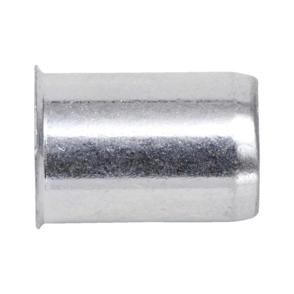 Rivet nut with small countersunk head Zinc-plated steel, blue passivated - 1