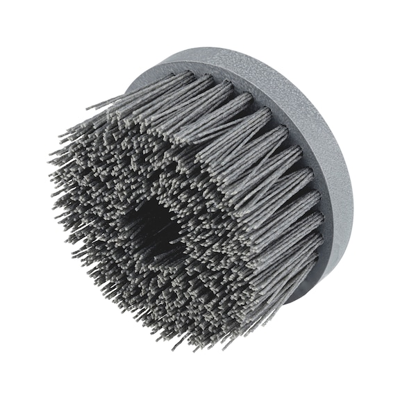 Disc brush Crimped, with nylon sanding bristles and M14 connecting thread - 1