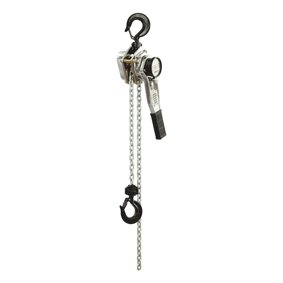 Lever chain hoist without overload protection with short hand lever - LEVRCHNHOI-1,5M-CHROME-PLATED-500KG