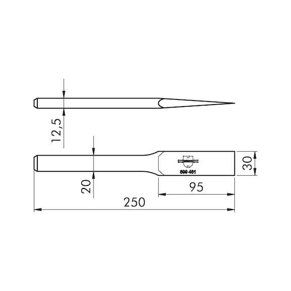 Tin stick - SPTLATINPAST-SPATULAFORM-30X250X12