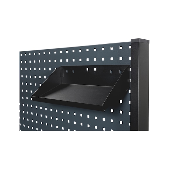 Storage compartment for consumables - SNDPAPHOLD-WRKSHPTRLY-340X161,9X135,4
